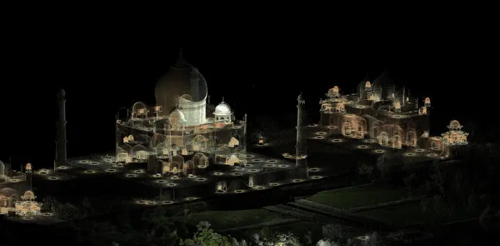 Color point cloud of the Taj Mahal, Agra